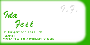 ida feil business card